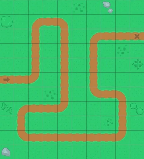  Sunny Meadow map in blooket tower defense.