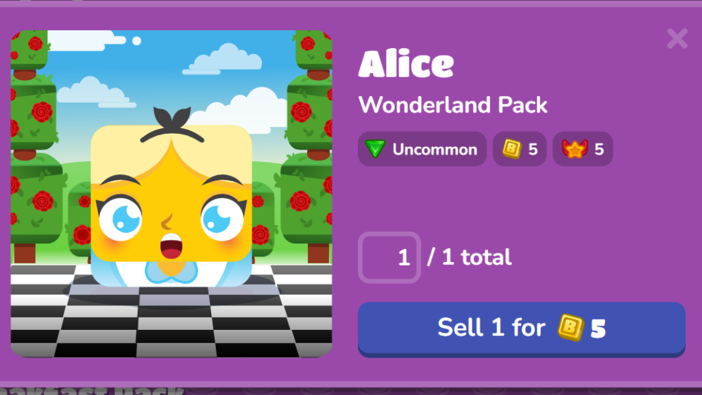 Alice character from Wonderland Pack