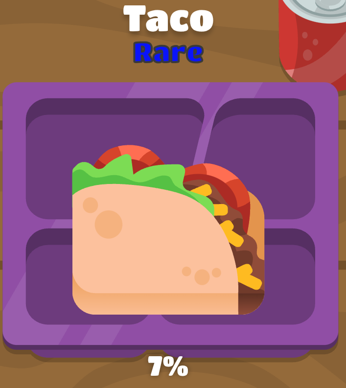 Colorful taco with toppings displayed