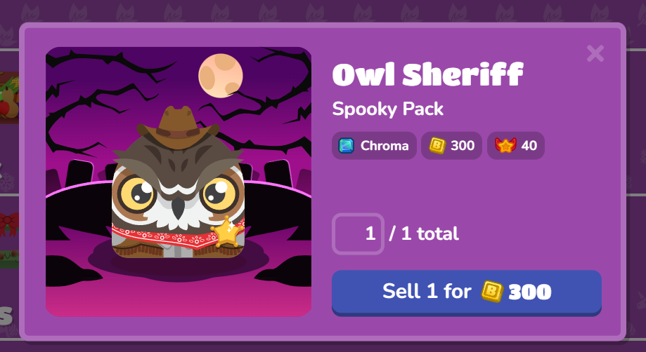 owl sheriff blook in collection