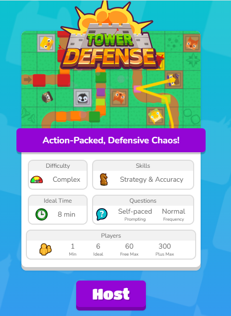 Tower Defense (Blooket) 19 Tower Defense Hosting details