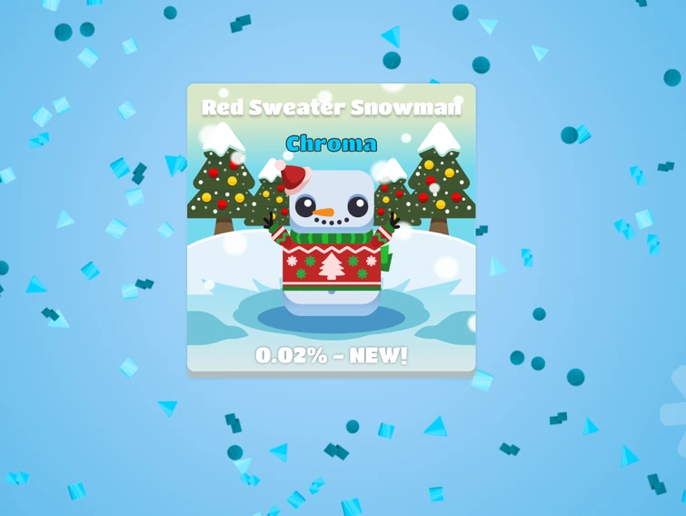 Red Sweater Snowman 2 got the blook