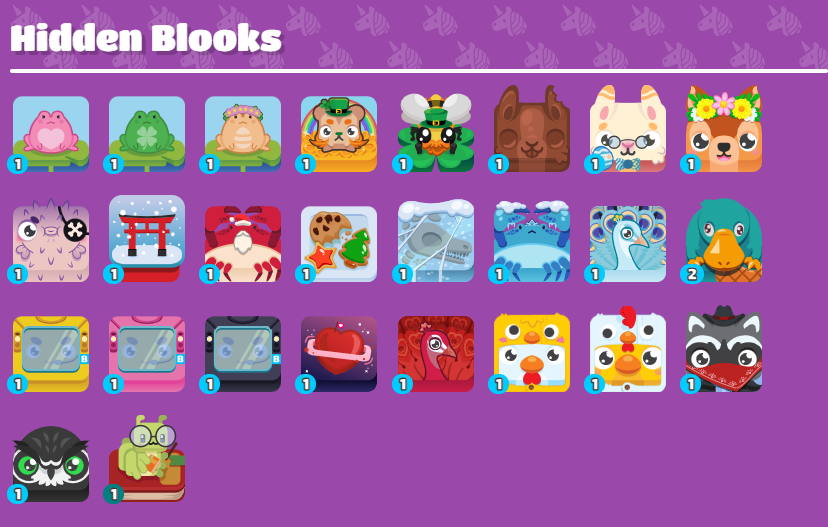 Hidden Blooks 2 hidden blooks in menu