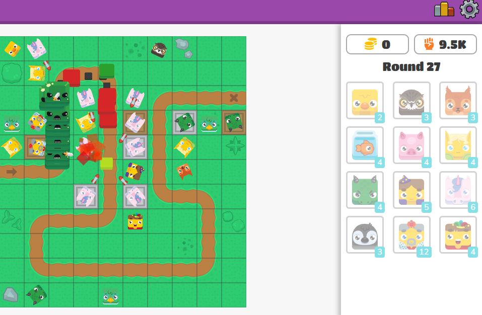 Tower Defense (Blooket) 2 tower defense gameplay