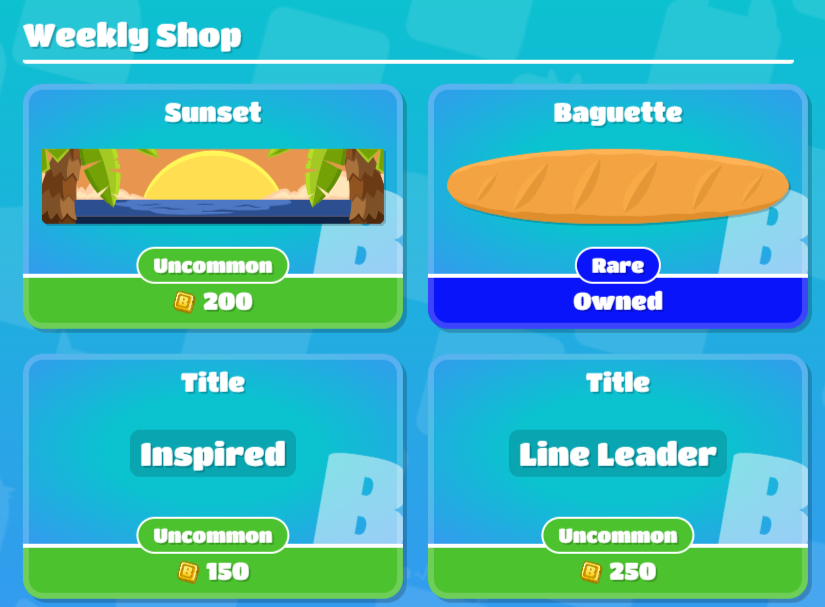 Weekly Shop After Update